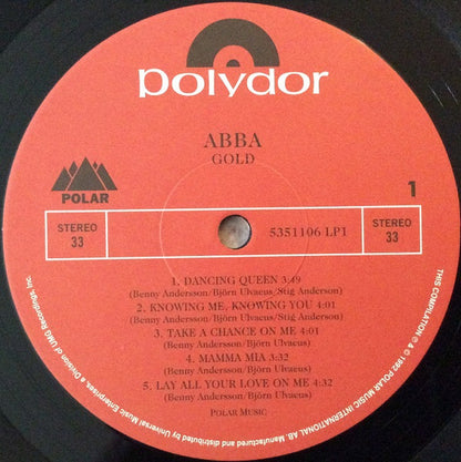 ABBA : Gold (Greatest Hits) (2xLP, Comp, RE, 180)