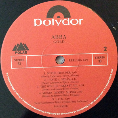 ABBA : Gold (Greatest Hits) (2xLP, Comp, RE, 180)