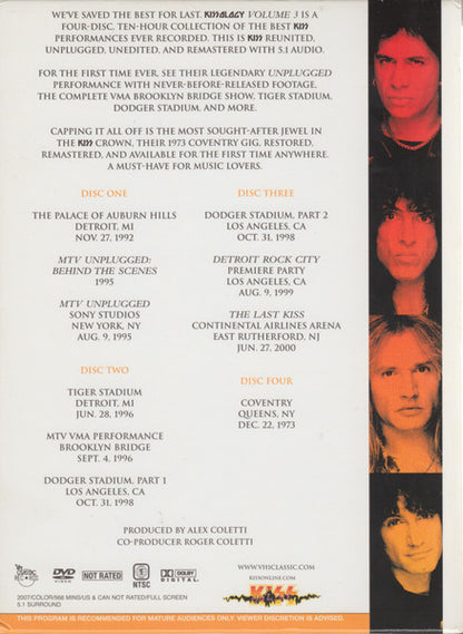 Kiss : Kissology: The Ultimate Kiss Collection Vol. 3 1992-2000 (4xDVD-V, Multichannel, NTSC + DVD-V, Ltd, NTSC, Bo)