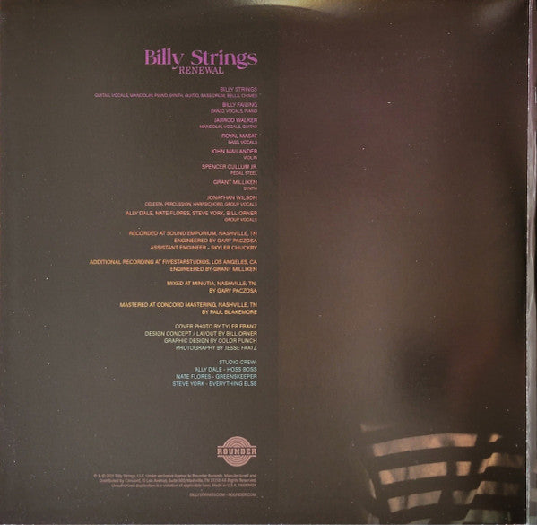 Billy Strings - Renewal (2xLP) (Mint (M)) – Rocking Chair Records