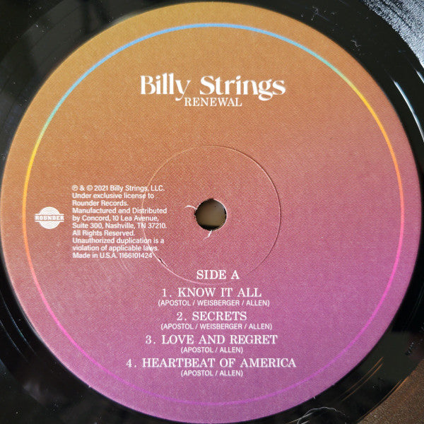 Billy Strings Renewal LPレコード Billy Strings Renewal LPレコード Buy Billy Strings : Renewal (2xLP