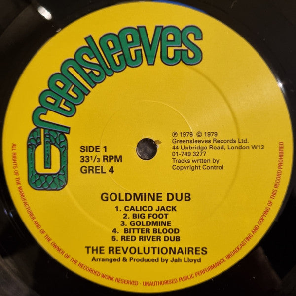The Revolutionaires* : Goldmine Dub (LP, Album, RE)