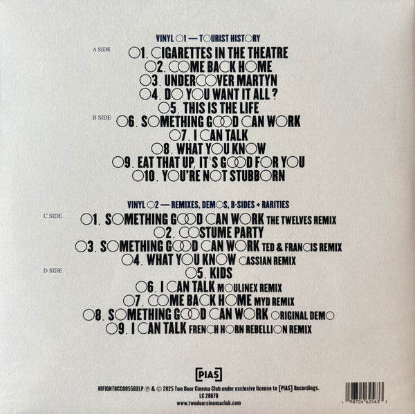 Two Door Cinema Club : Tourist History Deluxe Edition (LP, Album + LP, Comp + Dlx, RE, Gol)