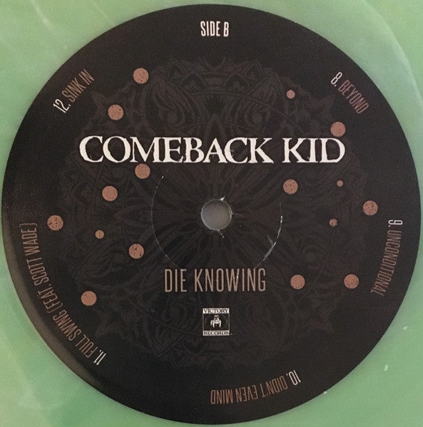 Comeback Kid : Die Knowing (LP, Album, Ltd, Gre)