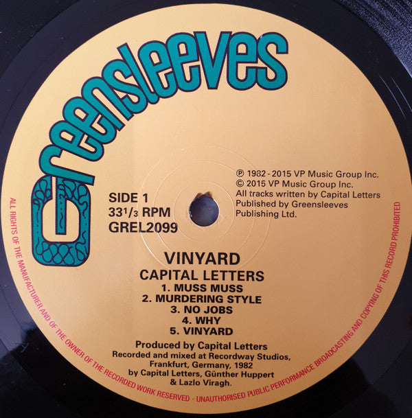 Capital Letters : Vinyard (LP, RE)