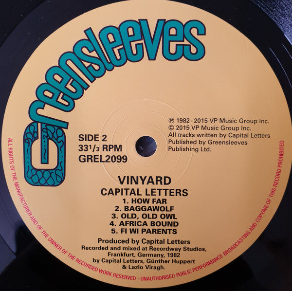 Capital Letters : Vinyard (LP, RE)