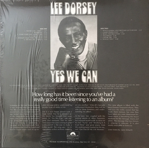Lee Dorsey : Yes We Can (LP, Album, RE)